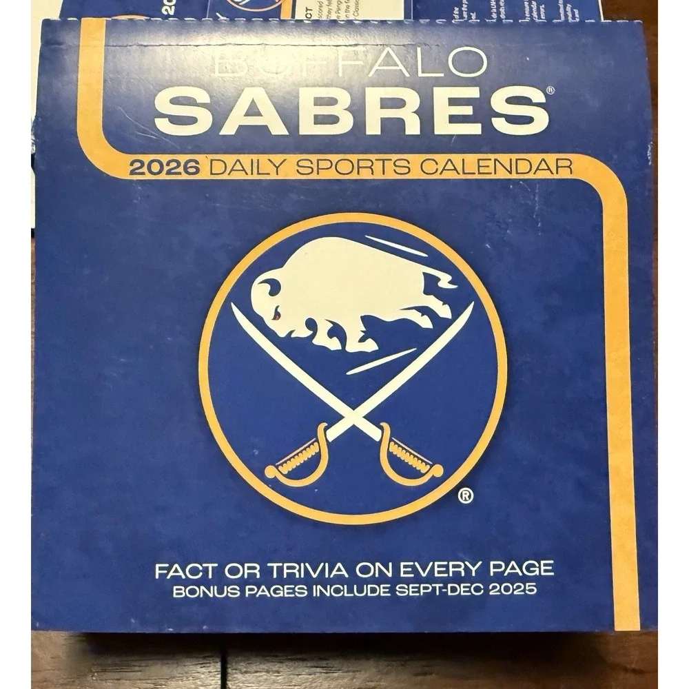 NHL Buffalo Sabres 2026 Desk Calendar, 5.38'' X 5.38'', 12-Mo